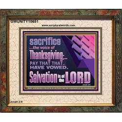 SACRIFICE THE VOICE OF THANKSGIVING AND FULFILL THY VOW  Children Room  GWUNITY10651  
