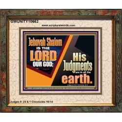 JEHOVAH SHALOM IS THE LORD OUR GOD  Ultimate Inspirational Wall Art Portrait  GWUNITY10662  "25X20"
