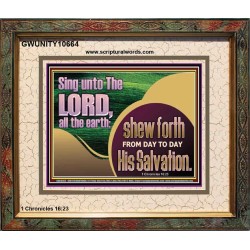 TESTIFY OF HIS SALVATION DAILY  Unique Power Bible Portrait  GWUNITY10664  "25X20"
