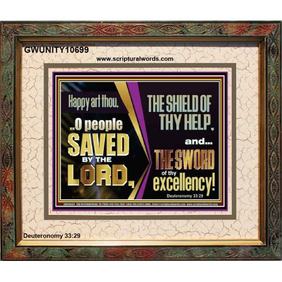 O PEOPLE SAVED BY THE LORD  Children Room Wall Portrait  GWUNITY10699  