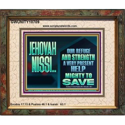 JEHOVAH NISSI A VERY PRESENT HELP  Sanctuary Wall Portrait  GWUNITY10709  "25X20"