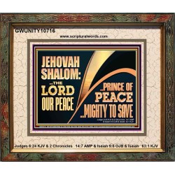 JEHOVAHSHALOM THE LORD OUR PEACE PRINCE OF PEACE  Church Portrait  GWUNITY10716  "25X20"