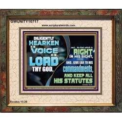 DILIGENTLY HEARKEN TO THE VOICE OF THE LORD THY GOD  Children Room  GWUNITY10717  "25X20"