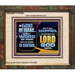 THE WORD OF THE LORD IS CERTAIN AND IT WILL HAPPEN  Modern Christian Wall Décor  GWUNITY10780  "25X20"