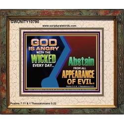 GOD IS ANGRY WITH THE WICKED EVERY DAY  Biblical Paintings Portrait  GWUNITY10790  "25X20"