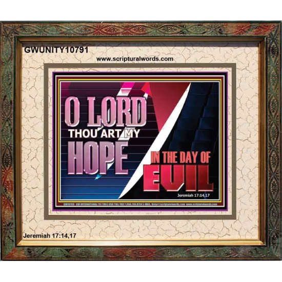 O LORD THAT ART MY HOPE IN THE DAY OF EVIL  Christian Paintings Portrait  GWUNITY10791  
