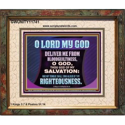 DELIVER ME FROM BLOODGUILTINESS  Religious Wall Art   GWUNITY11741  "25X20"