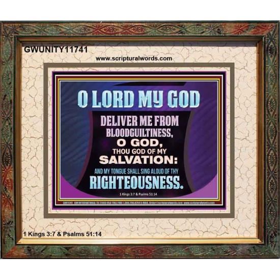 DELIVER ME FROM BLOODGUILTINESS  Religious Wall Art   GWUNITY11741  