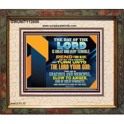 REND YOUR HEART AND NOT YOUR GARMENTS AND TURN BACK TO THE LORD  Righteous Living Christian Portrait  GWUNITY12030  "25X20"