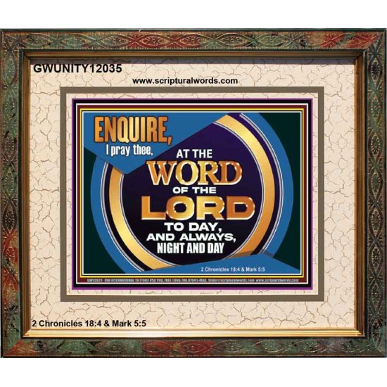 THE WORD OF THE LORD IS FOREVER SETTLED  Ultimate Inspirational Wall Art Portrait  GWUNITY12035  