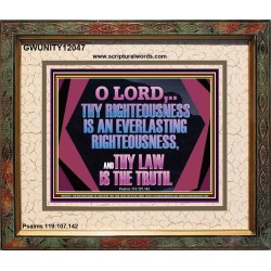 THY RIGHTEOUSNESS IS AN EVERLASTING RIGHTEOUSNESS  Religious Art  Glass Portrait  GWUNITY12047  