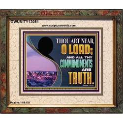 ALL THY COMMANDMENTS ARE TRUTH  Scripture Art Portrait  GWUNITY12051  "25X20"