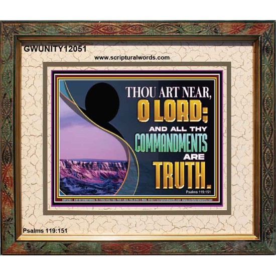 ALL THY COMMANDMENTS ARE TRUTH  Scripture Art Portrait  GWUNITY12051  