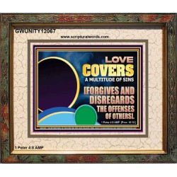 FORGIVES AND DISREGARDS THE OFFENSES OF OTHERS  Religious Wall Art Portrait  GWUNITY12067  "25X20"