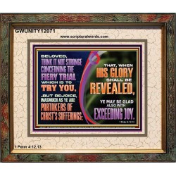 THINK IT NOT STRANGE CONCERNING THE FIERY TRIAL WHICH IS TO TRY YOU  Modern Christian Wall Décor Portrait  GWUNITY12071  "25X20"