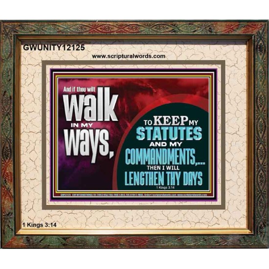 KEEP MY STATUTES AND MY COMMANDMENTS  Custom Wall Scripture Art  GWUNITY12125  