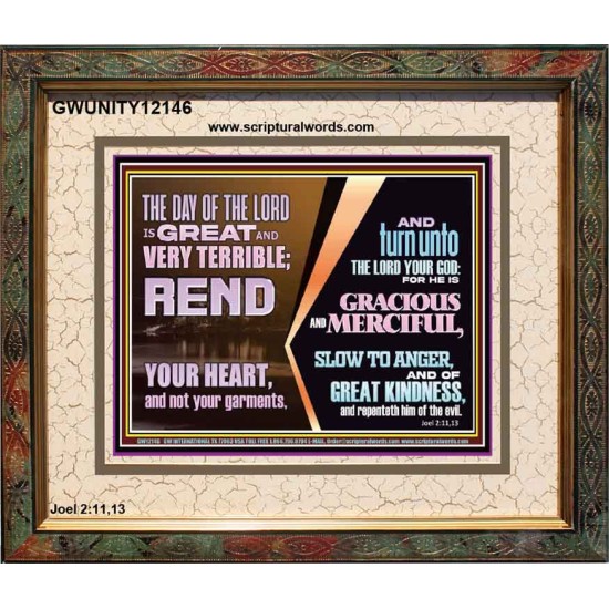 REND YOUR HEART AND NOT YOUR GARMENTS AND TURN BACK TO THE LORD  Custom Inspiration Scriptural Art Portrait  GWUNITY12146  