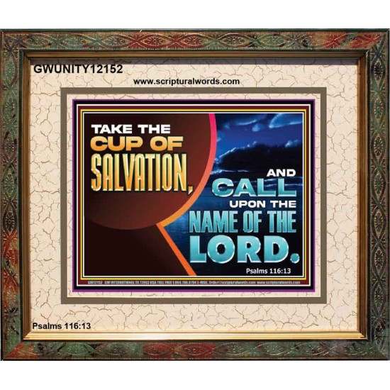 TAKE THE CUP OF SALVATION  Art & Décor Portrait  GWUNITY12152  