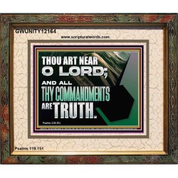 ALL THY COMMANDMENTS ARE TRUTH O LORD  Inspirational Bible Verse Portrait  GWUNITY12164  