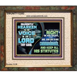 GIVE EAR TO HIS COMMANDMENTS AND KEEP ALL HIS STATUES  Eternal Power Portrait  GWUNITY12252  "25X20"