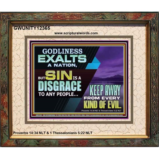 SIN IS A DISGRACE TO ANY PEOPLE KEEP AWAY FROM EVERY KIND OF EVIL  Church Picture  GWUNITY12365  