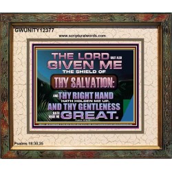 THY RIGHT HAND HATH HOLDEN ME UP  Ultimate Inspirational Wall Art Portrait  GWUNITY12377  