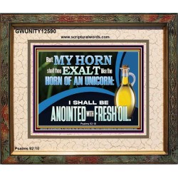 ANOINTED WITH FRESH OIL  Large Scripture Wall Art  GWUNITY12590  
