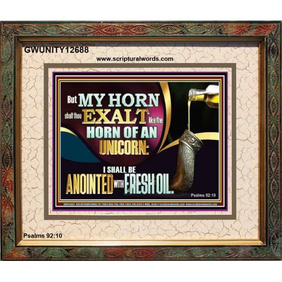 THE HORN OF AN UNICORN  Bible Verses Art Prints  GWUNITY12688  