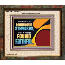 BE FOUND FAITHFUL  Scriptural Wall Art  GWUNITY12693  "25X20"