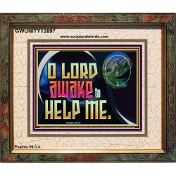 O LORD AWAKE TO HELP ME  Scriptures Décor Wall Art  GWUNITY12697  "25X20"