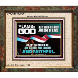 THE LAMB OF GOD LORD OF LORD AND KING OF KINGS  Scriptural Verse Portrait   GWUNITY12705  "25X20"