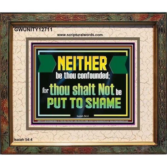 NEITHER BE THOU CONFOUNDED  Encouraging Bible Verses Portrait  GWUNITY12711  