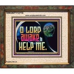 O LORD AWAKE TO HELP ME  Christian Quote Portrait  GWUNITY12718  "25X20"