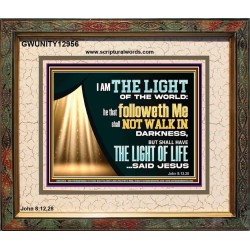 HE THAT FOLLOWETH ME SHALL NOT WALK IN DARKNESS  Modern Christian Wall Décor  GWUNITY12956  "25X20"