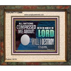 IN THE NAME OF THE LORD WILL I DESTROY THEM  Biblical Paintings Portrait  GWUNITY12966  "25X20"