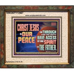 CHRIST JESUS IS OUR PEACE  Christian Paintings Portrait  GWUNITY12967  "25X20"