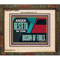 ANGER RESTETH IN THE BOSOM OF FOOLS  Scripture Art Prints  GWUNITY12973  