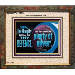 THE ALMIGHTY SHALL BE THY DEFENCE  Religious Art Portrait  GWUNITY12979  "25X20"