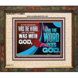 THE WORD OF LIFE THE FOUNDATION OF HEAVEN AND THE EARTH  Ultimate Inspirational Wall Art Picture  GWUNITY12984  "25X20"