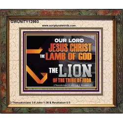 THE LION OF THE TRIBE OF JUDA CHRIST JESUS  Ultimate Inspirational Wall Art Portrait  GWUNITY12993  "25X20"