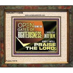 OPEN TO ME THE GATES OF RIGHTEOUSNESS  Children Room Décor  GWUNITY13036  "25X20"