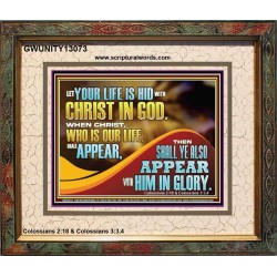 WHEN CHRIST WHO IS OUR LIFE SHALL APPEAR  Children Room Wall Portrait  GWUNITY13073  "25X20"