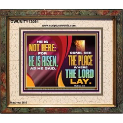 HE IS NOT HERE FOR HE IS RISEN  Children Room Wall Portrait  GWUNITY13091  "25X20"