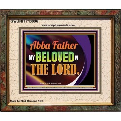 ABBA FATHER MY BELOVED IN THE LORD  Religious Art  Glass Portrait  GWUNITY13096  