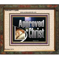 APPROVED IN CHRIST  Wall Art Portrait  GWUNITY13098  