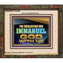 EVERLASTING GOD IMMANUEL..GOD WITH US  Contemporary Christian Wall Art Portrait  GWUNITY13105  "25X20"