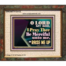 LORD MY GOD, I PRAY THEE BE MERCIFUL UNTO ME, AND RAISE ME UP  Unique Bible Verse Portrait  GWUNITY13112  "25X20"
