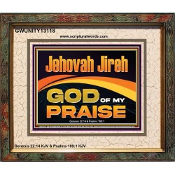 JEHOVAH JIREH GOD OF MY PRAISE  Bible Verse Art Prints  GWUNITY13118  "25X20"