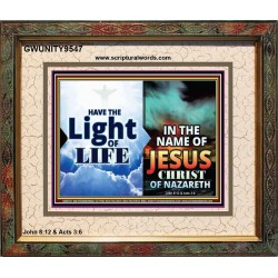 HAVE THE LIGHT OF LIFE  Sanctuary Wall Portrait  GWUNITY9547  "25X20"