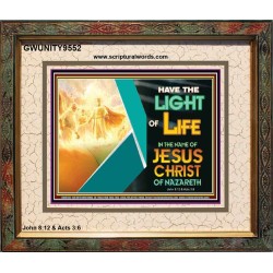 THE LIGHT OF LIFE OUR LORD JESUS CHRIST  Righteous Living Christian Portrait  GWUNITY9552  "25X20"